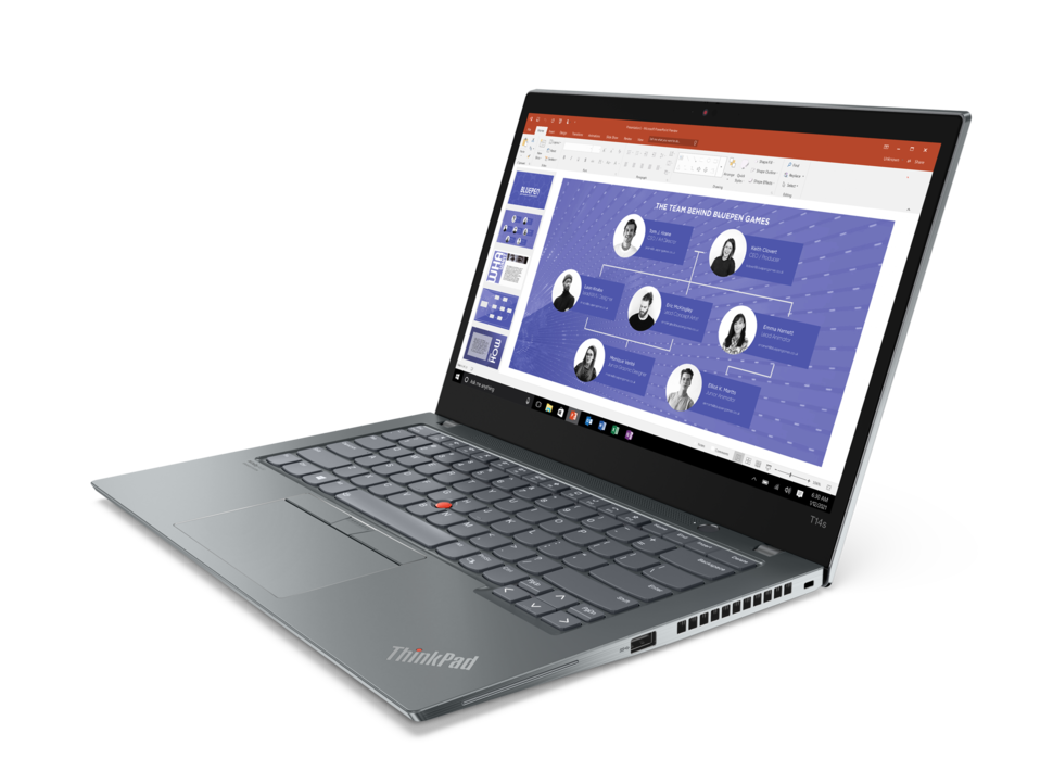 Lenovo ra mắt loạt laptop cải tiến mới, linh hoạt thiết kế và cấu hình - 04 Thinkpad T14s Gen 2 Storm Grey Hero Front Facing Left