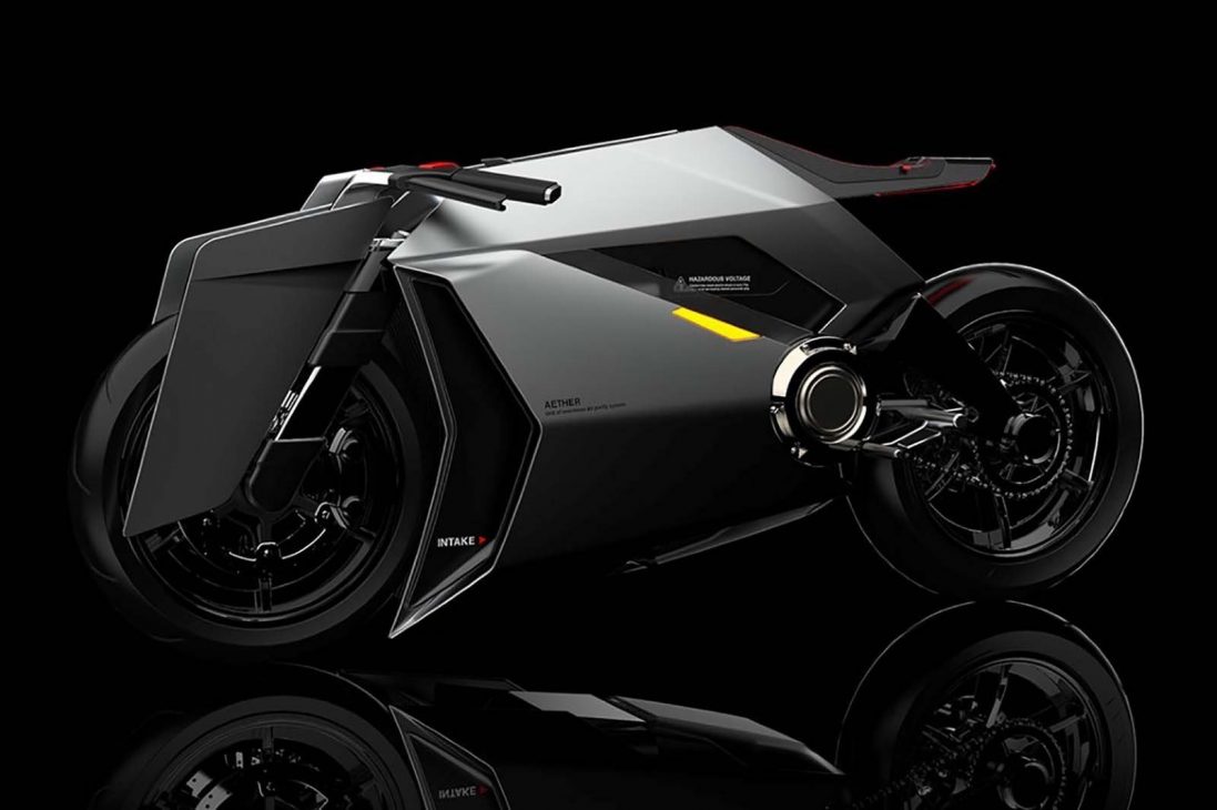 Xe moto điện kiêm máy lọc không khí - 5412346 Aether electric motorcycle concept