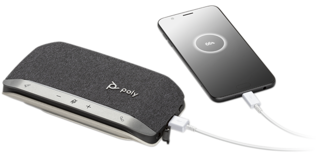 Ra mắt loa ngoài Poly Sync 20, 40, 60 tích hợp nhiều tính năng thông minh - Poly Sync 20 Charge Smartphone