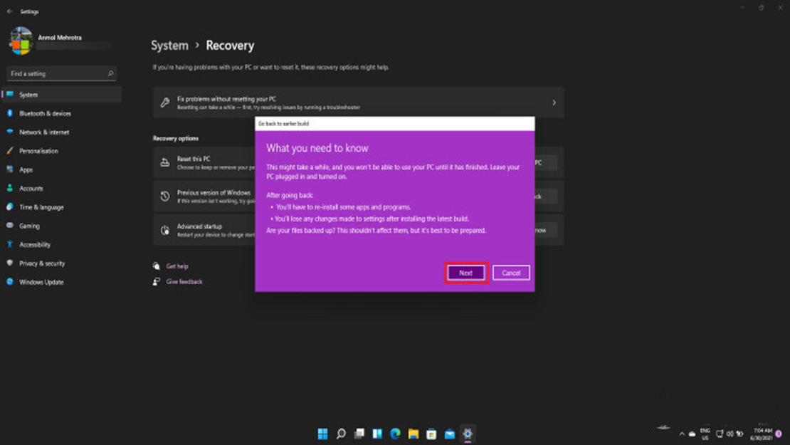 Cách quay trở lại Windows 10 từ Windows 11 - 3 12