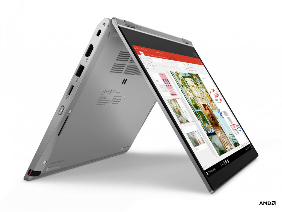 Khai phá sức mạnh Lenovo ThinkPad và ThinkVision với những cải tiến mới - Thinkpad L13 Yoga Gen2 Hero Tent Mode