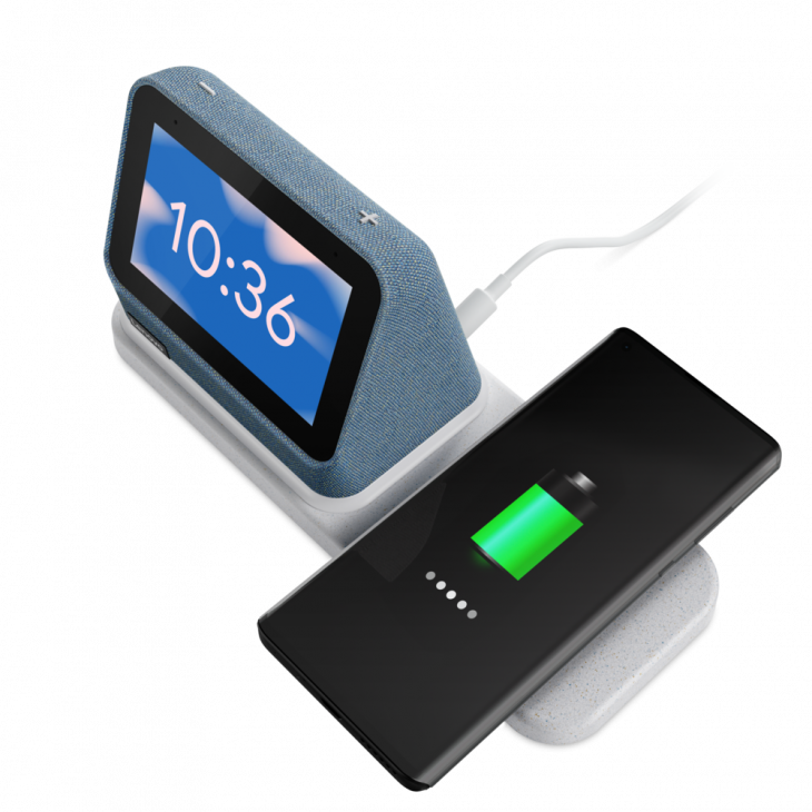 Lenovo ra mắt loạt tablet và đồng hồ thông minh - Lenovo Smart Clock 2 Optional Phone Charger Dock