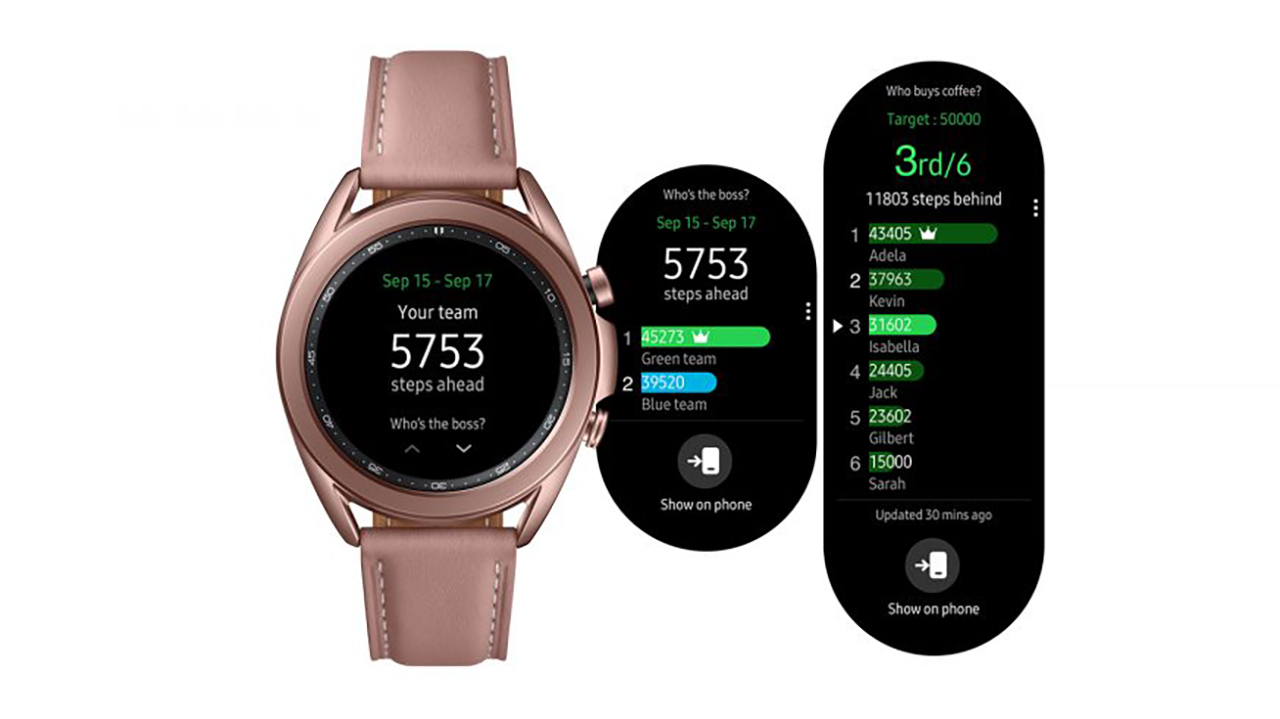 Samsung cập nhật One UI 4 cho dòng Galaxy Watch - 02 galaxy watch software update group challenge 1000x556 1