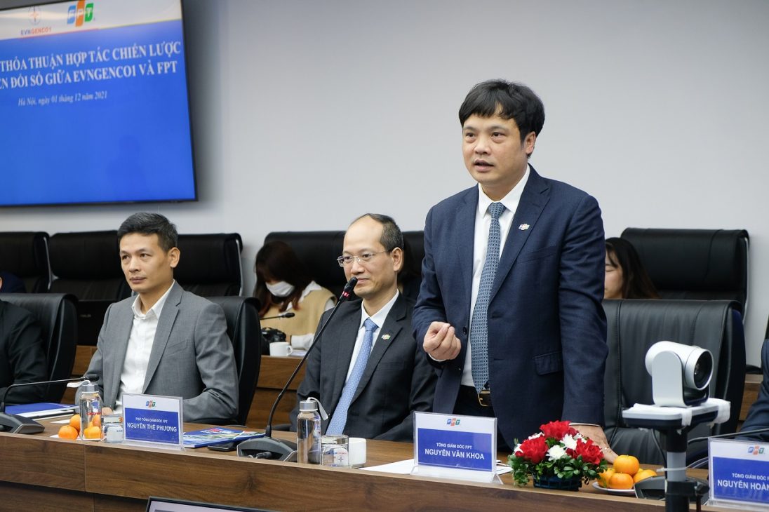 Tổng Công ty Phát điện 1 ký hợp tác chuyển đổi số, đa dạng hóa sản phẩm và dịch vụ - Ong Nguyen Van Khoa Tong Giam doc FPT