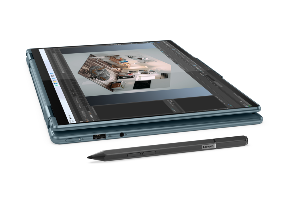 Lenovo ra mắt loạt laptop Yoga chuyển đổi thế hệ 7 tại CES 2022 - 5.Lenovo Yoga 7i Gen 7 14inch Tablet Flat architect design screenfill