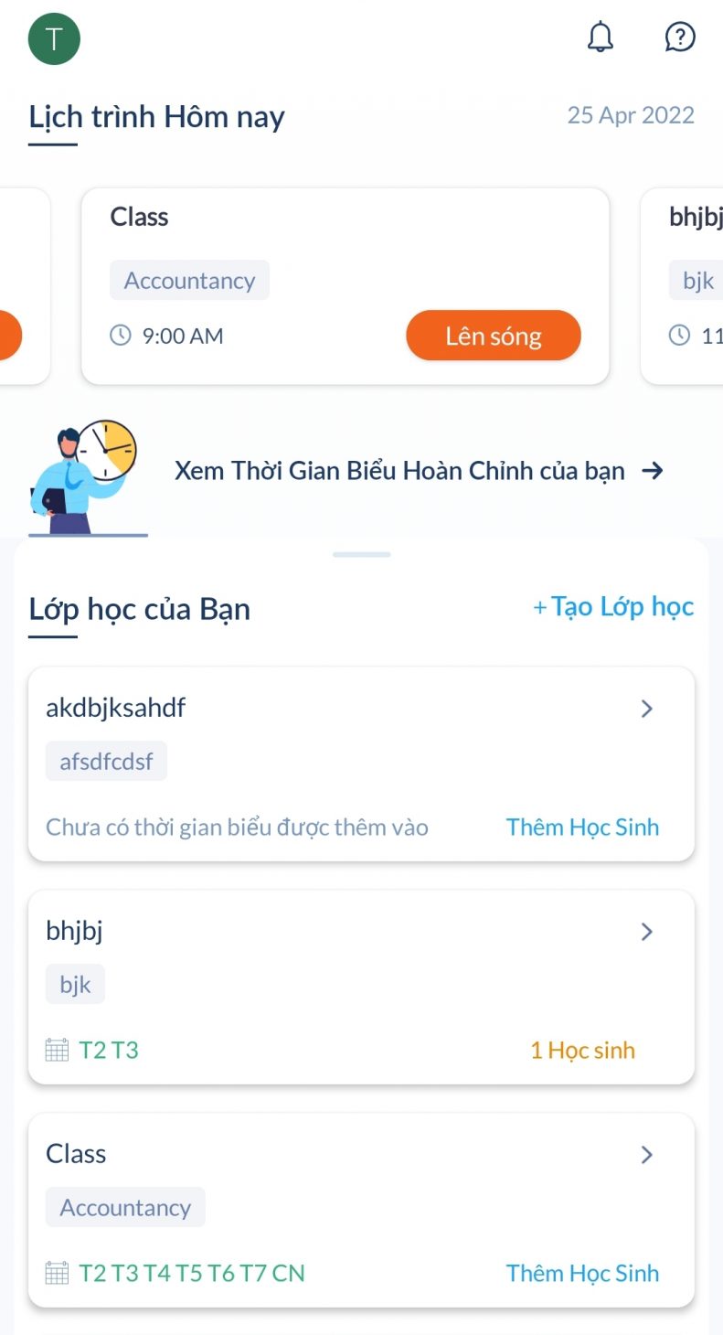 Teachmint ra mắt nền tảng dạy học trực tuyến qua di động phiên bản tiếng Việt - 02. Giao dien ung dung Teachmint