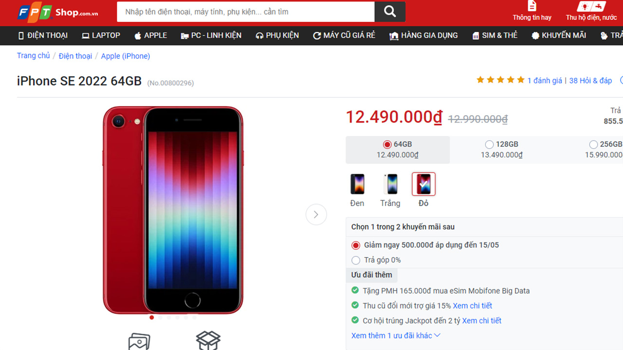 iPhone SE 2022 đã về Việt Nam, 3 lựa chọn màu và nhiều ưu đãi - FPTShop