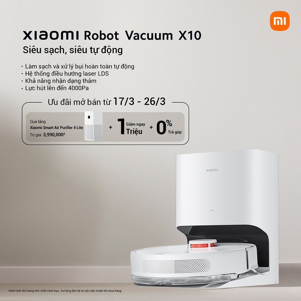 Xiaomi ra mắt loạt robot hút bụi thông minh từ phổ thông đến cao cấp - 2. Promotion X10
