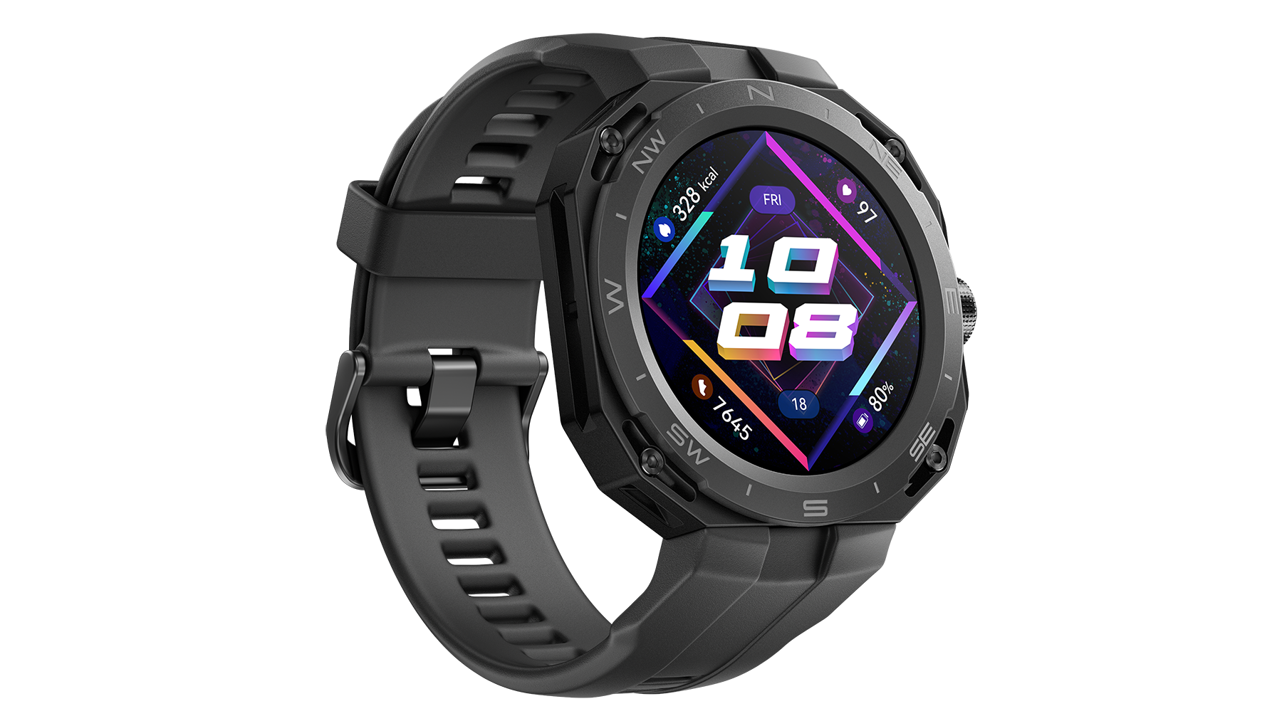 HUAWEI WATCH GT Cyber, thêm một đồng hồ thông minh chất từ Huawei - Arnold ProductImage Black Front Right PNG RGB 20220830