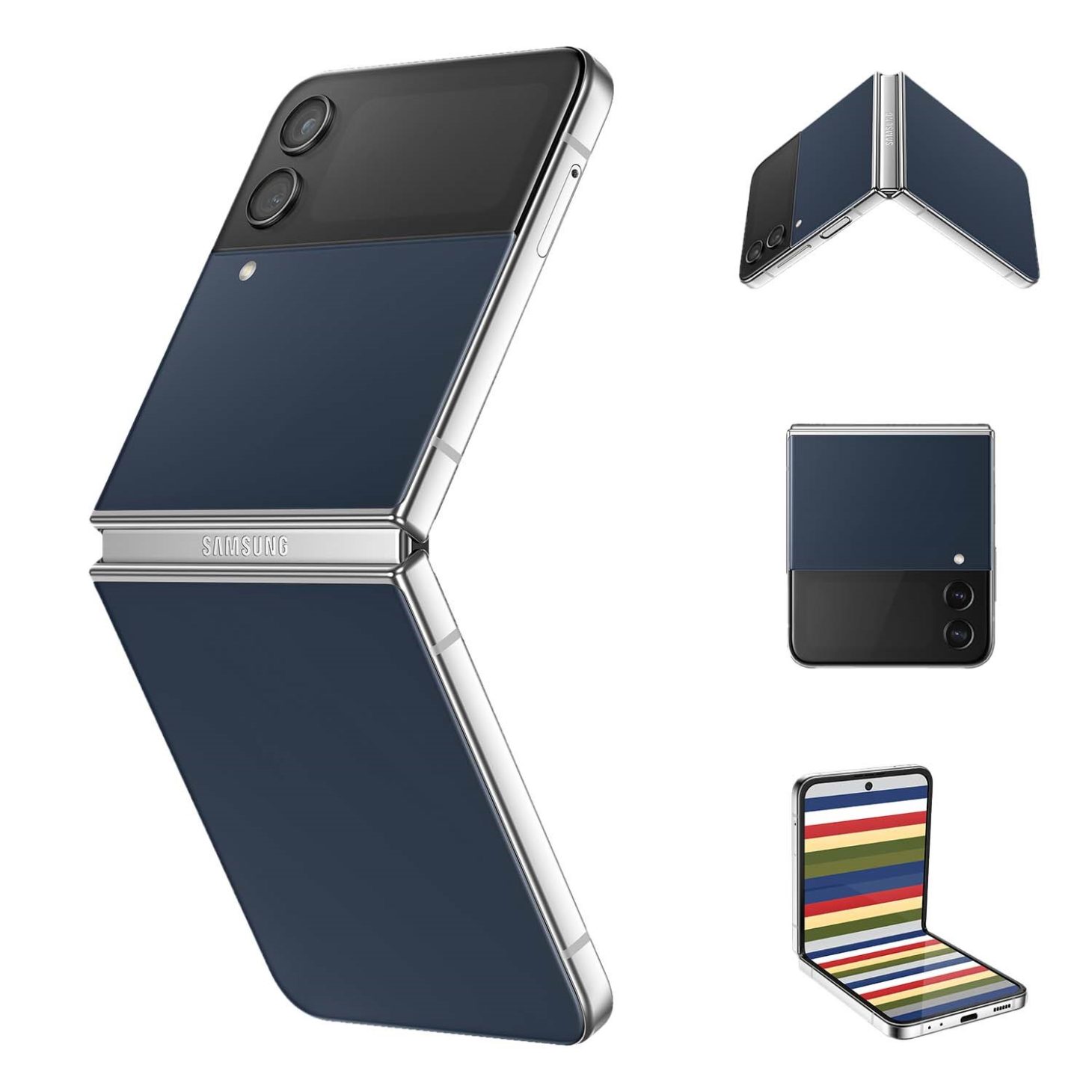 Galaxy Z Fold4 và Galaxy Z Flip4 có thêm màu sắc nổi bật mới - Zflip xanh