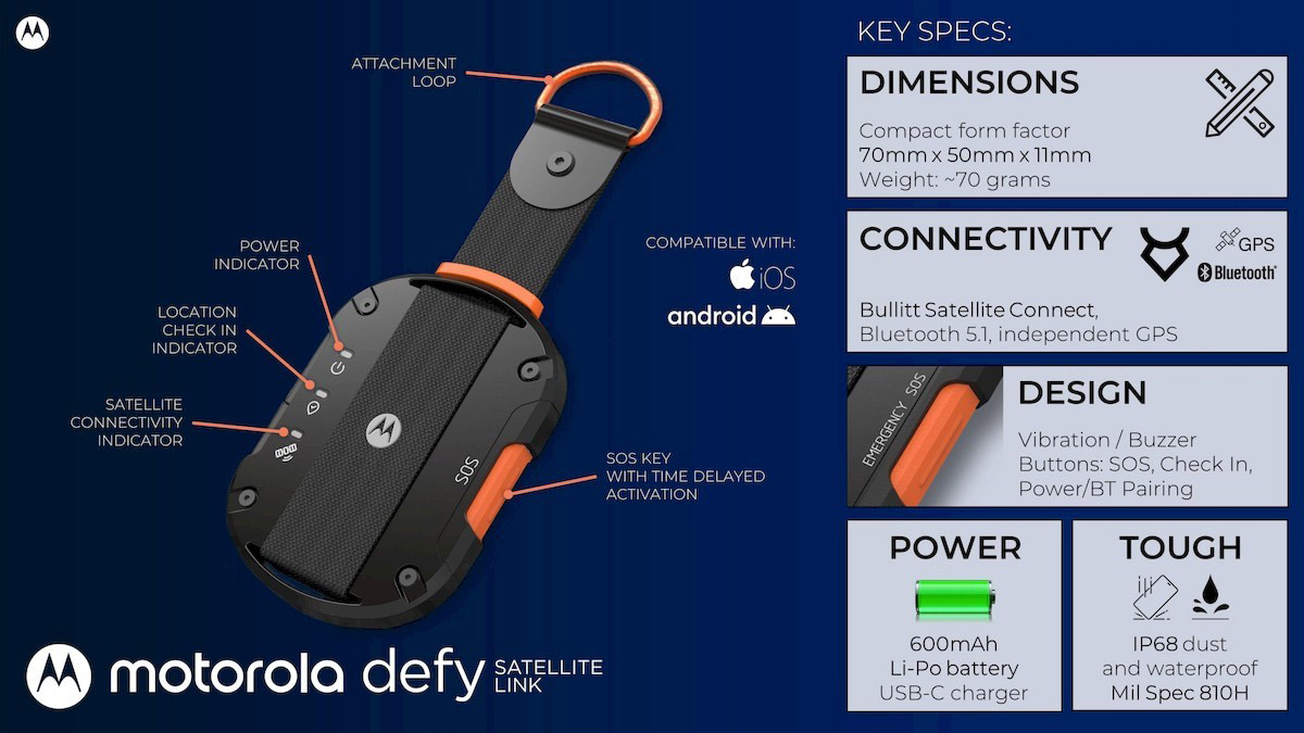 MediaTek sẽ có chip 5G cho điện thoại vệ tinh thương mại giá tốt - Motorola Defy Satellite Link