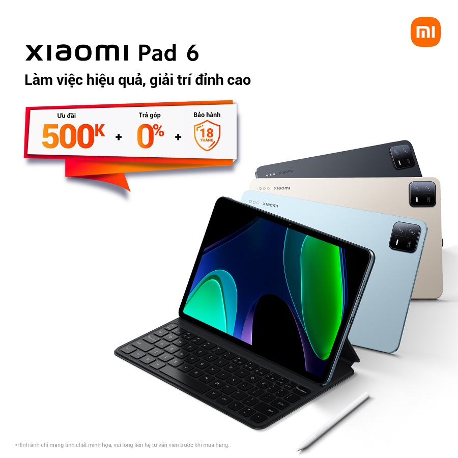 Ra mắt máy tính bảng Xiaomi Pad 6 đa năng làm việc cùng bàn phím và bút - M82 Promotion