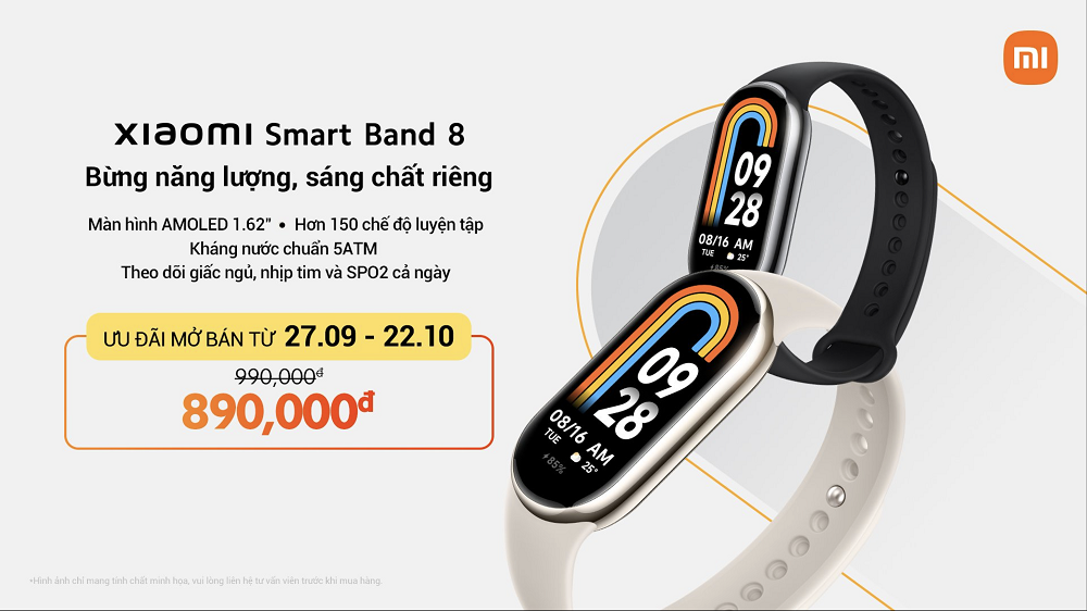 Vòng đeo tay thông minh Xiaomi Smart Band 8: Màn hình 60Hz, nhiều chế độ tập, pin bền - Xiaomi Smart Band 8 Series 3