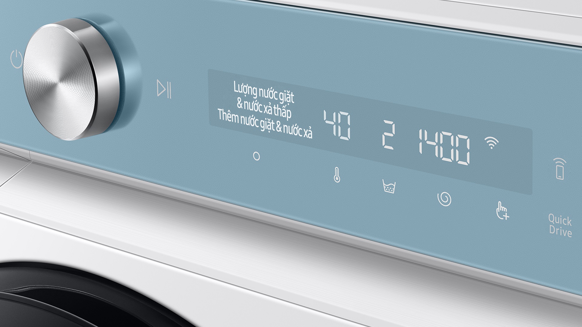 Samsung Bespoke AI™, máy giặt thông minh tự động phân bổ nước giặt xả theo độ bẩn và chất liệu sợi vải - Bang Dieu Khien