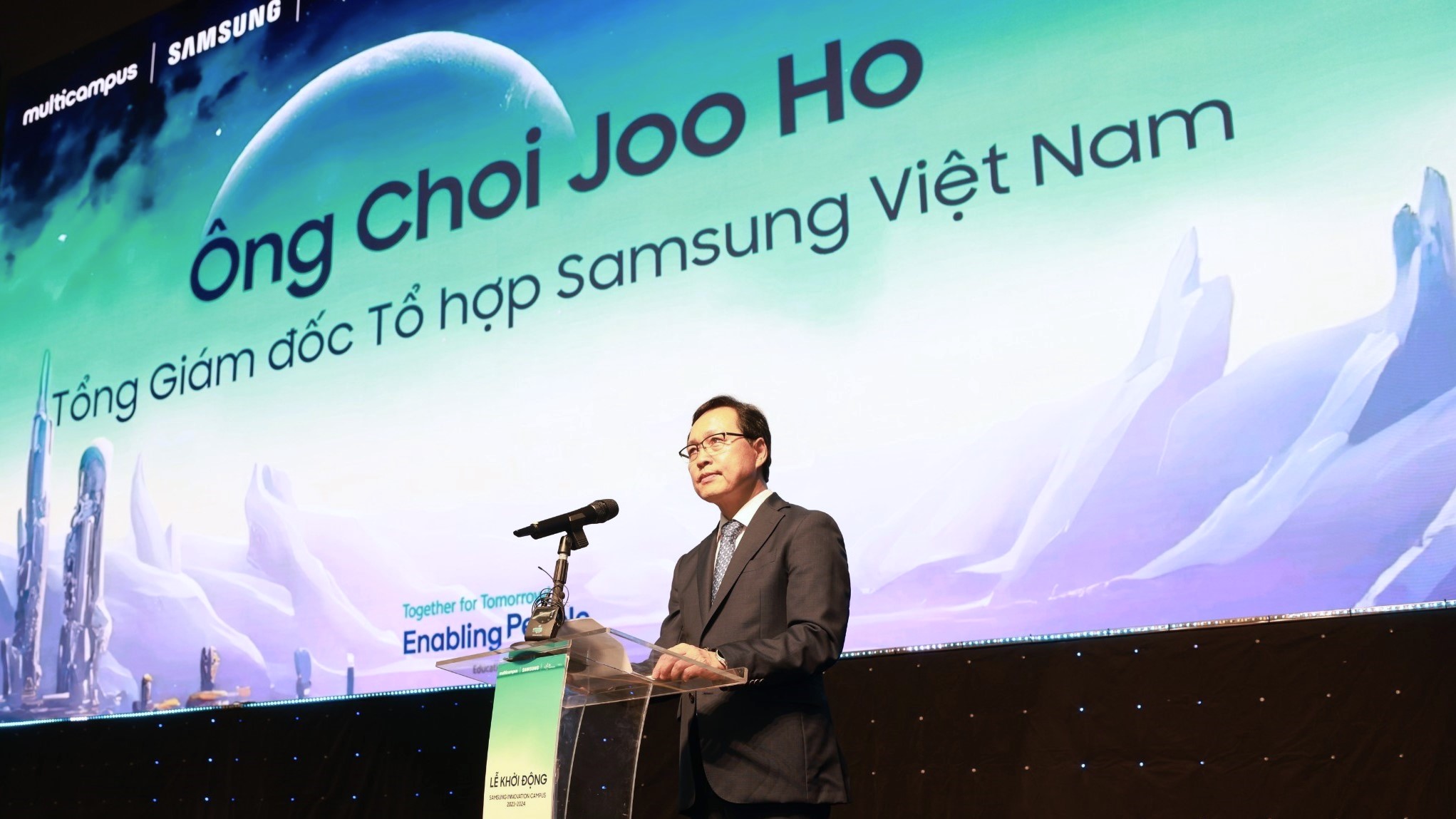 Samsung Innovation Campus 2023-2024 sẽ đào tạo 6.000 nhân tài công nghệ mới - Hinh 3 Tong Giam doc Choi Joo Ho phat bieu khang dinh muc tieu tai su kien 1