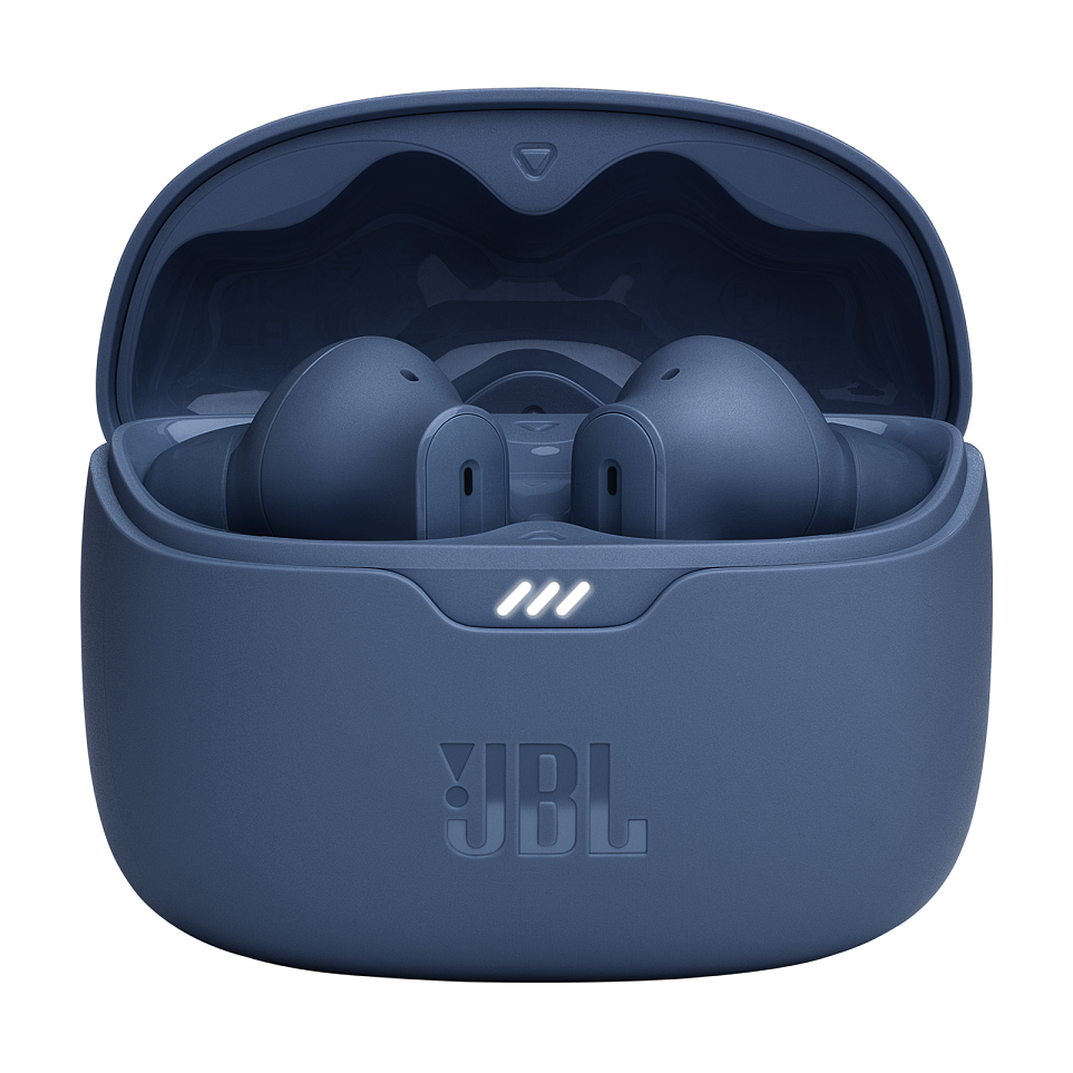 JBL ra mắt “bộ ba” tai nghe TWS sắc màu giới trẻ - 04 JBL Tune Beam Product Image Open Blue
