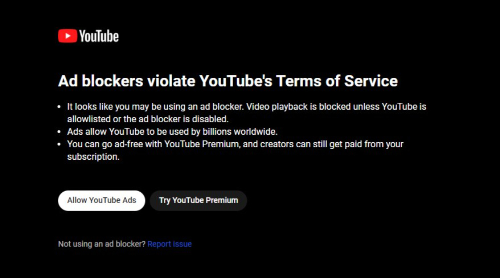 YouTube chặn hoàn toàn các trình chặn quảng cáo trên toàn cầu - 1