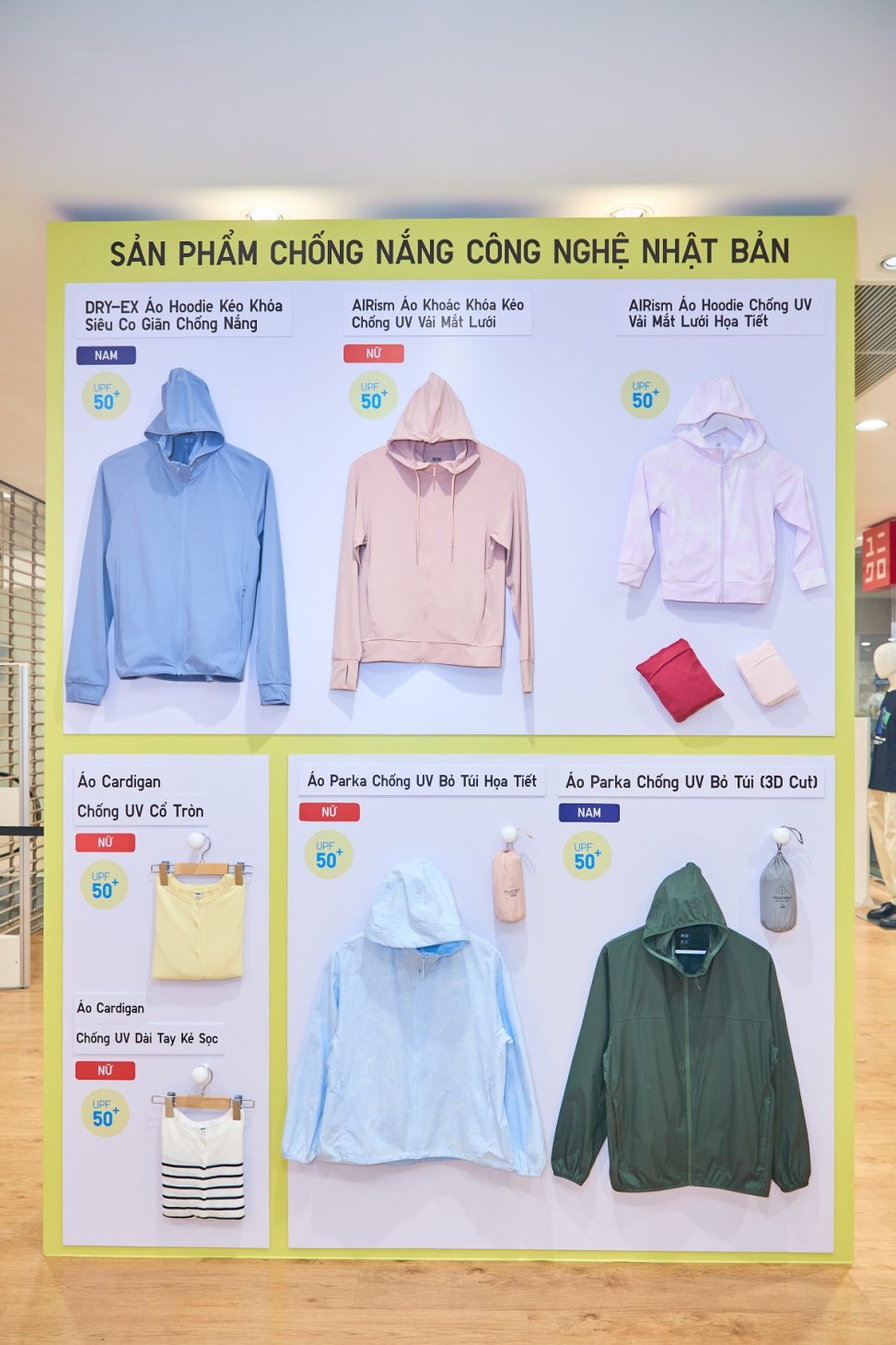 Quần áo chống nắng mới của UNIQLO chặn hơn 90% tia UV - 7.3 Da dang san pham chong nang ve Chat Lieu Kieu Dang Phong Cach