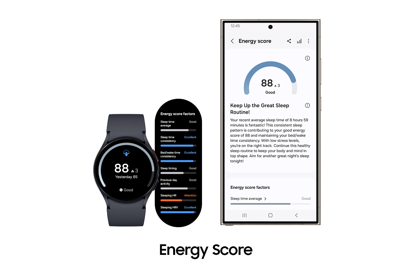 Galaxy AI có mặt trên thế hệ Galaxy Watch mới - 002 Tinh nang Energy Score