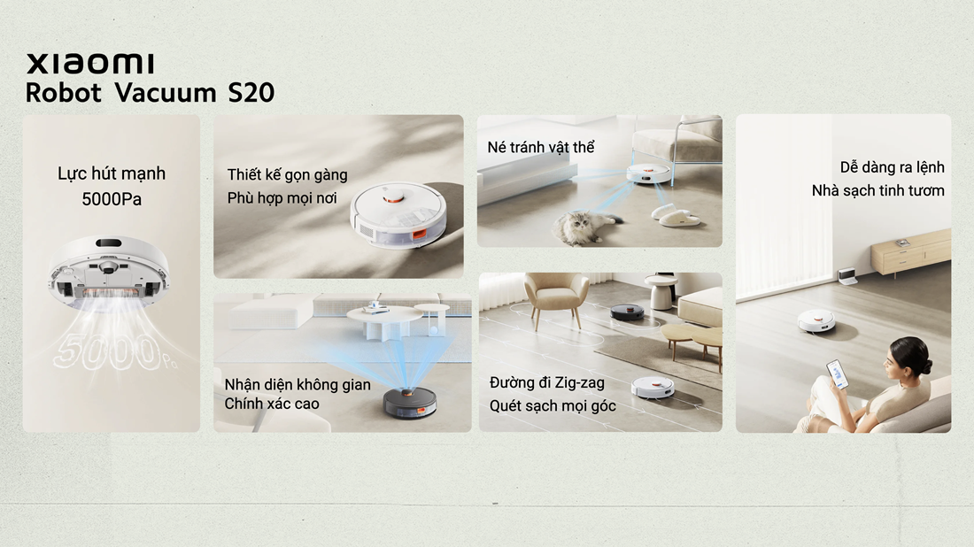 Xiaomi ra mắt loạt TV phiên bản 2025 màn hình 4K QLED sống động, giá từ 6,5 triệu đồng - Xiaomi Robot Vacuum S20