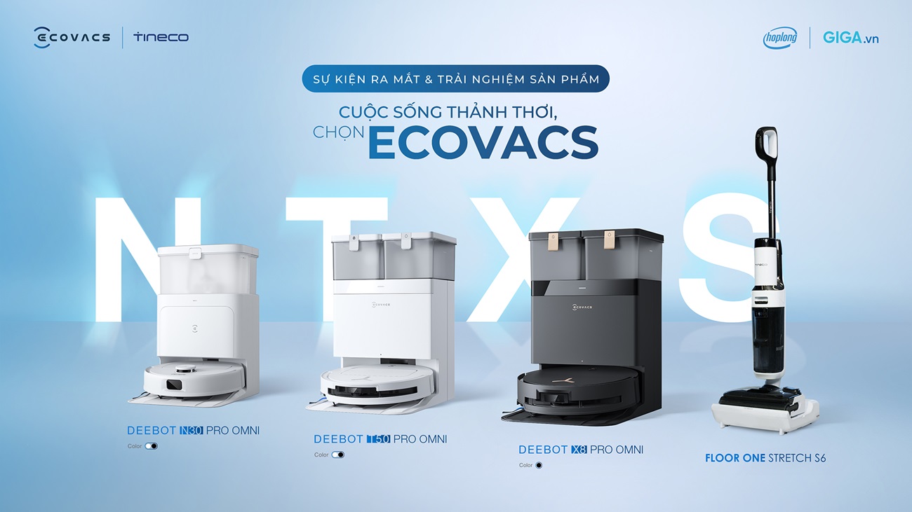 ECOVACS tung loạt robot từ hút bụi đến lau nhà thông minh, siêu mỏng, giá tốt - Ecovacs