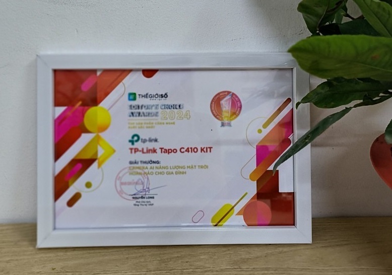 Editor’s Choice Awards 2024 – Bình chọn Top sản phẩm xuất sắc nhất năm: TP-Link Tapo C410 KIT - Camera AI năng lượng mặt trời hoàn hảo cho gia đình - KIT