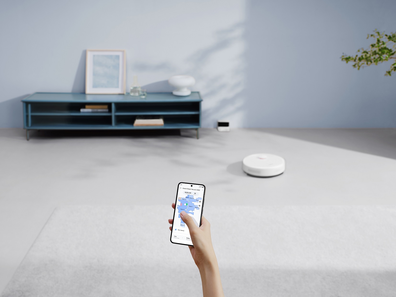 Loạt tivi hiện đại 2026 cùng hệ sinh thái sản phẩm AIoT đẹp-hữu ích của Xiaomi ra mắt thị trường Việt - Xiaomi Robot Vacuum S40C Usage scenario 3