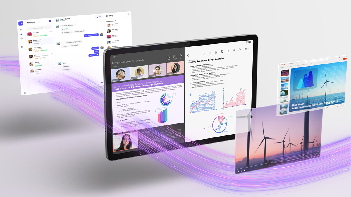 Lenovo ra mắt Idea Tab tích hợp AI, bút cảm ứng cho học tập và giải trí hiện đại - 04 Idea Tab Sycamore Wifi 11 Luna Gray Multitasking