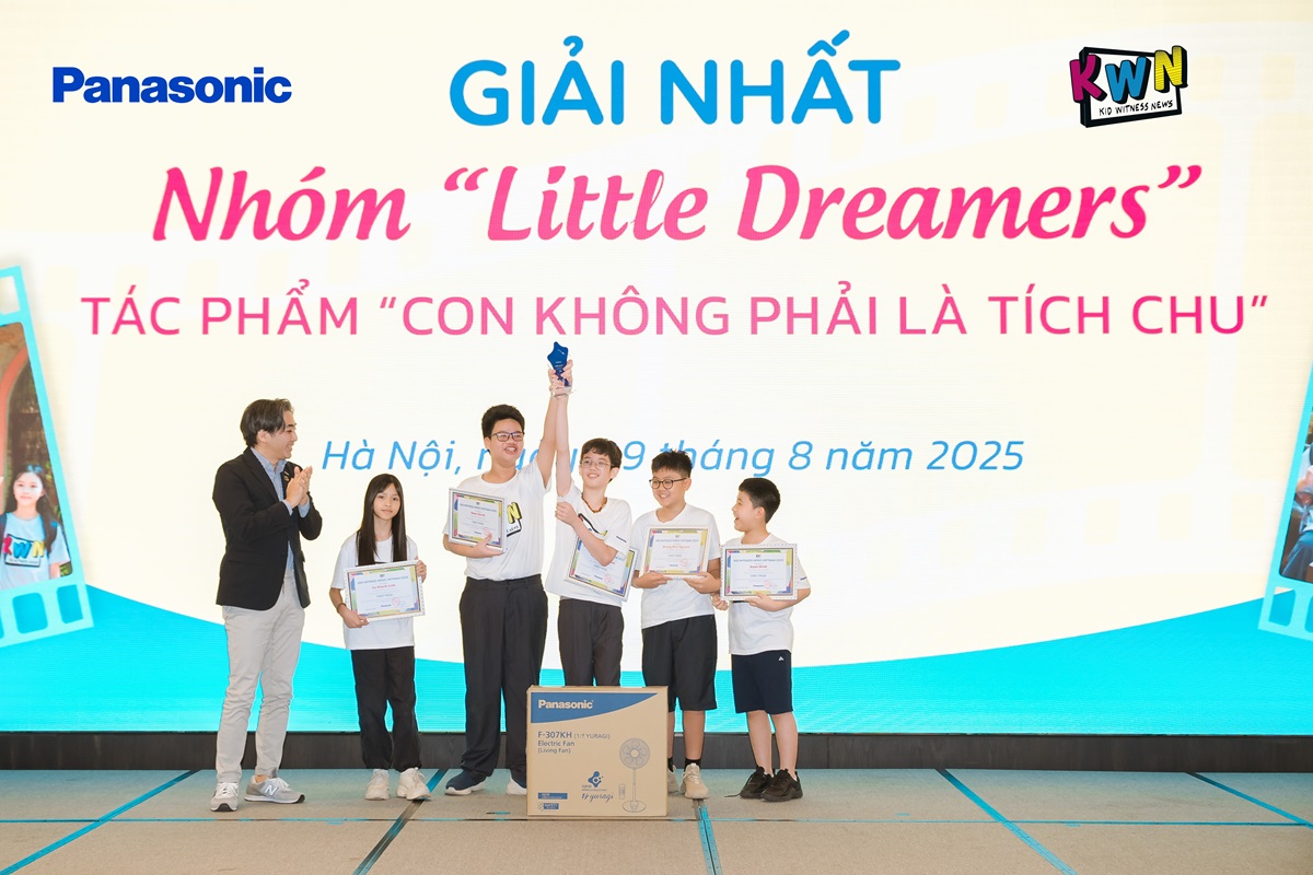 Panasonic vinh danh 16 bộ phim xuất sắc của các nhà làm phim nhí - Giai Nhat nhom tuoi 10 – 12 nhom Little Dreamers truong Lien cap Archimedes Dong Anh