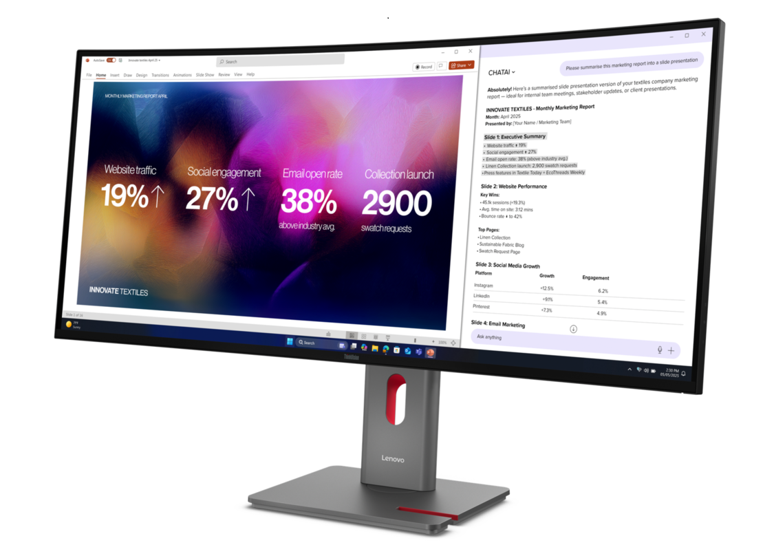 Lenovo trình diện dải sản phẩm tích hợp AI tiên tiến nhất dành cho cá nhân và doanh nghiệp - 08 ThinkVision P40WD 40