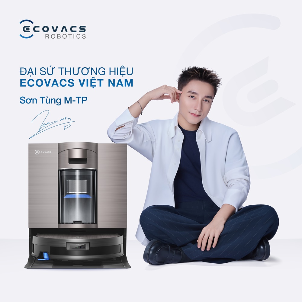 Sơn Tùng M-TP trở thành đại sứ thương hiệu Ecovacs - robot hút bụi thông minh - APPROVED Cong bo