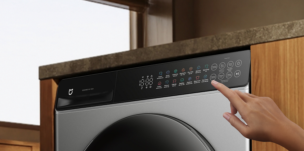 Hệ sinh thái gia dụng Mijia giá tốt, đẹp và hiệu năng cao được Xiaomi ra mắt tại Việt Nam - Mijia Front Load Washer Dryer 10.5kg Panel Vietnamese