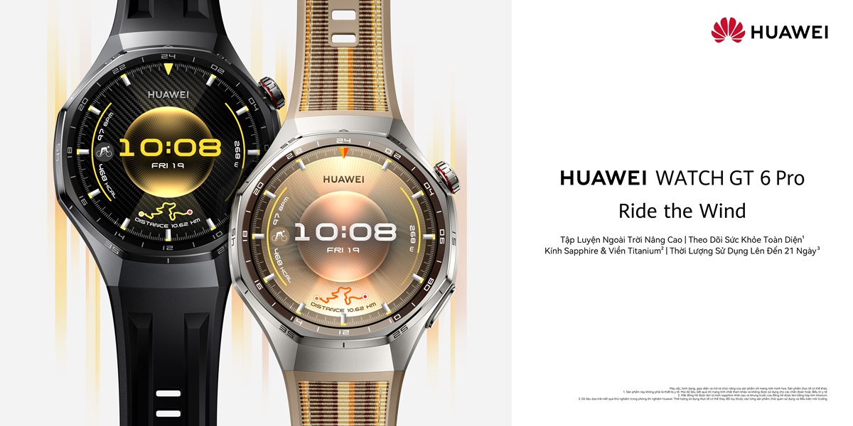 HUAWEI WATCH GT 6 Series: Thiết kế càng mê, nghe gọi qua Facebook, Zalo, chuyển tiền MoMo, chăm sóc sức khỏe toàn diện - GT6 Pro Main KV Horizontal