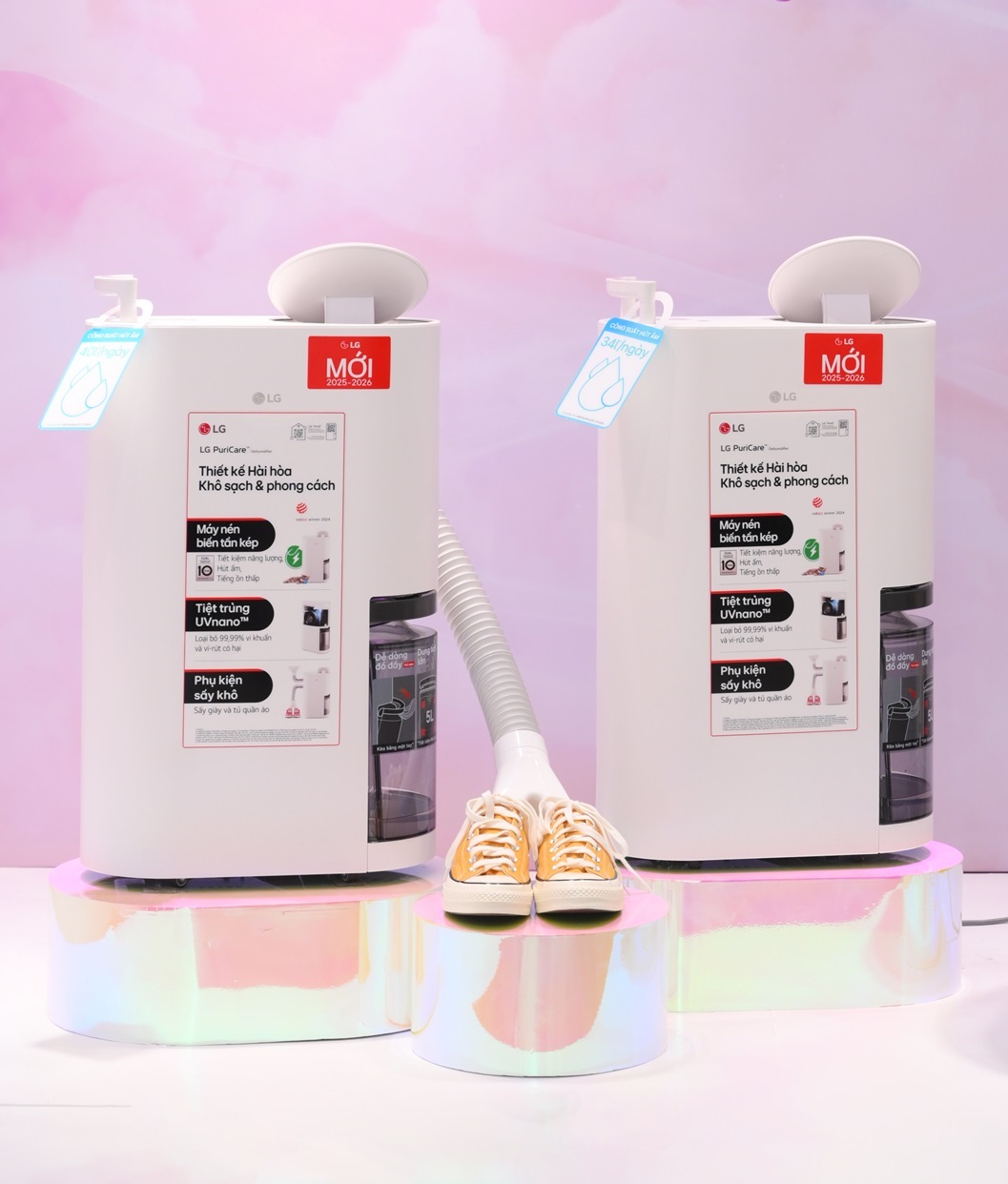 LG ra mắt máy lọc không khí PuriCare AeroSpeaker và máy hút ẩm Dual Inverter Mojave đa nhiệm thế hệ mới - LG nang tam trai nghiem song voi bo doi giai phap khong khi cao cap LG PuriCare AeroSpeaker va LG Dual Inverter Mojave