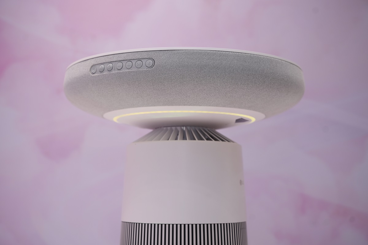 LG ra mắt máy lọc không khí PuriCare AeroSpeaker và máy hút ẩm Dual Inverter Mojave đa nhiệm thế hệ mới - Thiet bi tien phong tich hop he thong loa 360° Hi Res cong suat 30W cho am thanh lan toa dong deu
