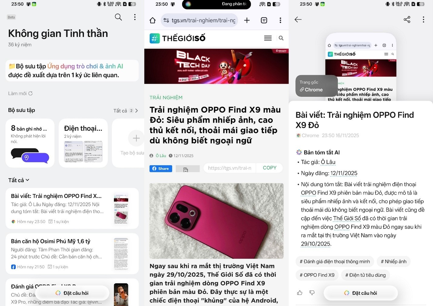 ColorOS 16 trên OPPO Find X9 lên tầm cao mới: Mượt như nhung, trợ lý AI đáng nể, kết nối toàn bộ hệ sinh thái iOS - Anh13
