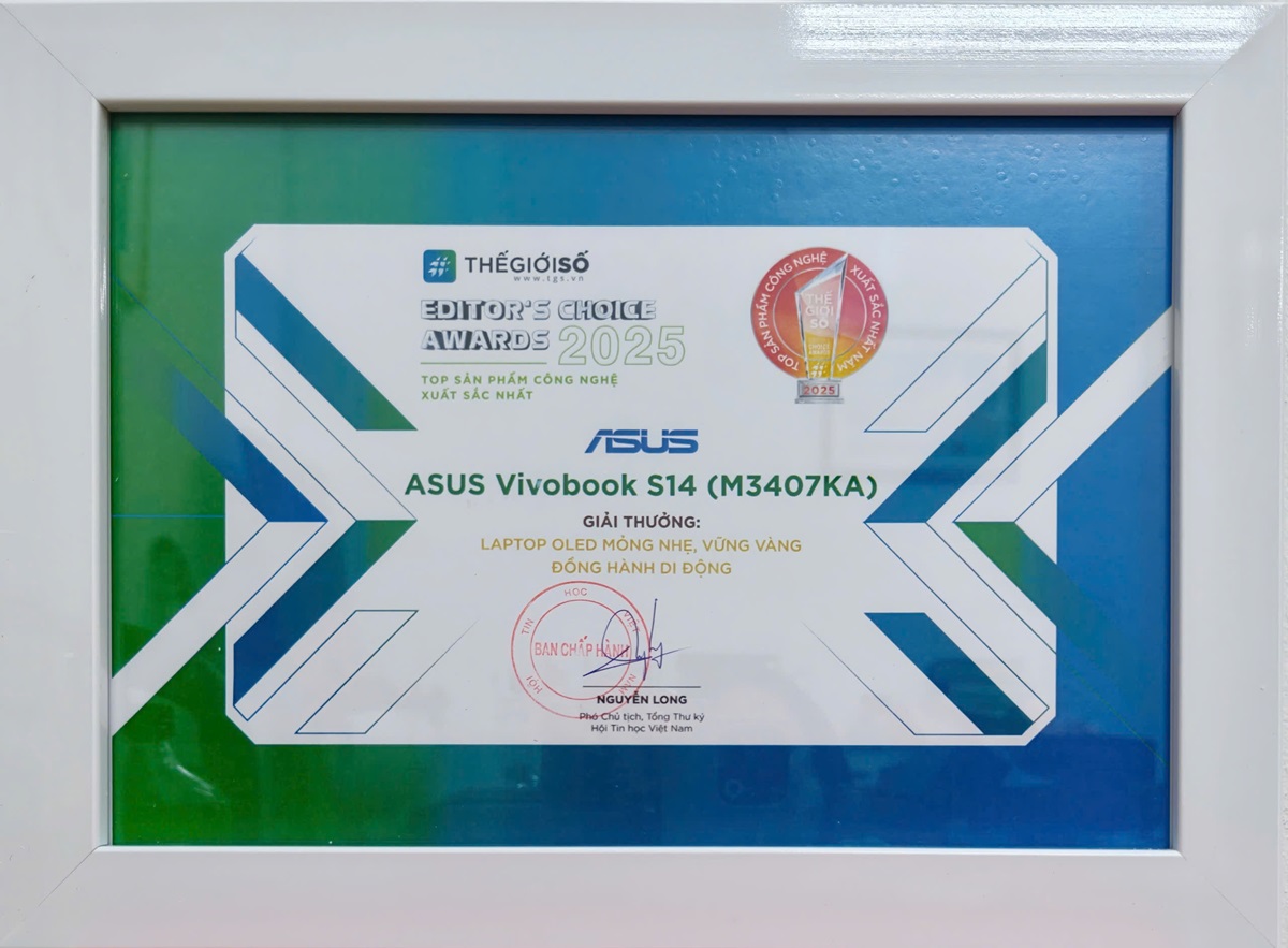 Giải Editor’s Choice Awards 2025: ASUS Vivobook S14 (M3407KA) - Laptop OLED mỏng nhẹ, vững vàng đồng hành di động - ASUS vivo