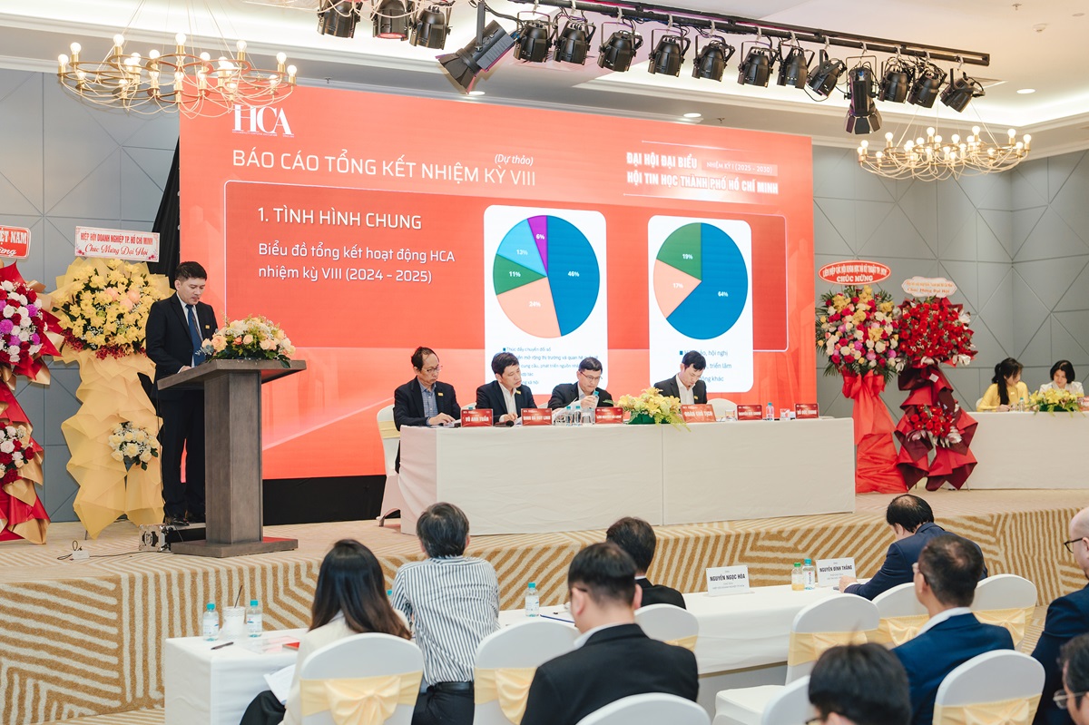 Hội Tin học TP.HCM tổ chức Đại hội Đại biểu nhiệm kỳ I (2025 – 2030) thành công - tiếp tục vai trò kết nối, thúc đẩy chuyển đổi số tại vùng kinh tế trọng điểm phía Nam 1 Hội Tin học TP.HCM tổ chức Đại hội Đại biểu nhiệm kỳ I (2025 – 2030) thành công - tiếp tục vai trò kết nối, thúc đẩy chuyển đổi số tại vùng kinh tế trọng điểm phía Nam - DSC09218