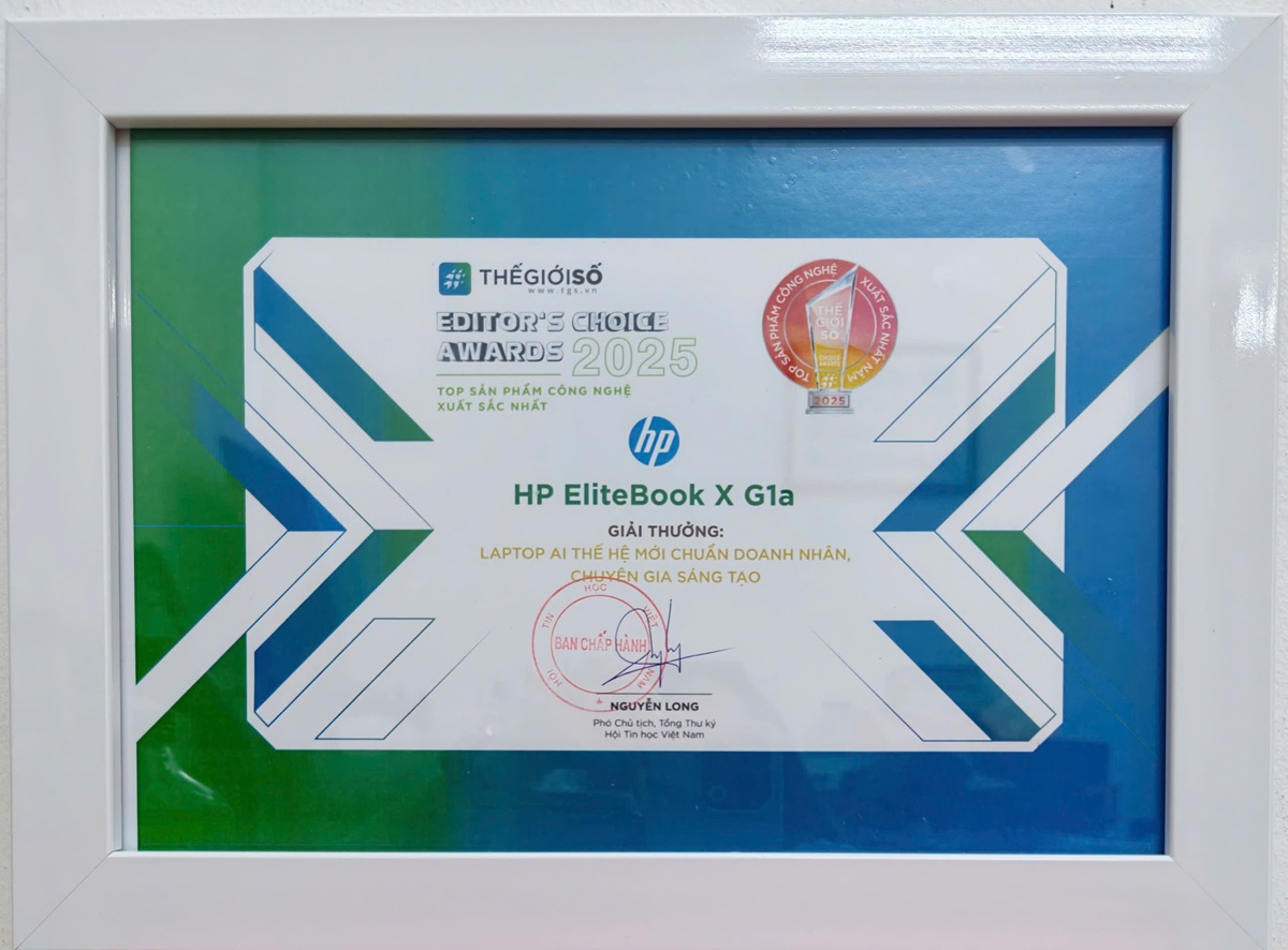 Giải Editor’s Choice Awards 2025: HP EliteBook X G1a - Laptop AI thế hệ mới chuẩn doanh nhân, chuyên gia sáng tạo - HP G1a