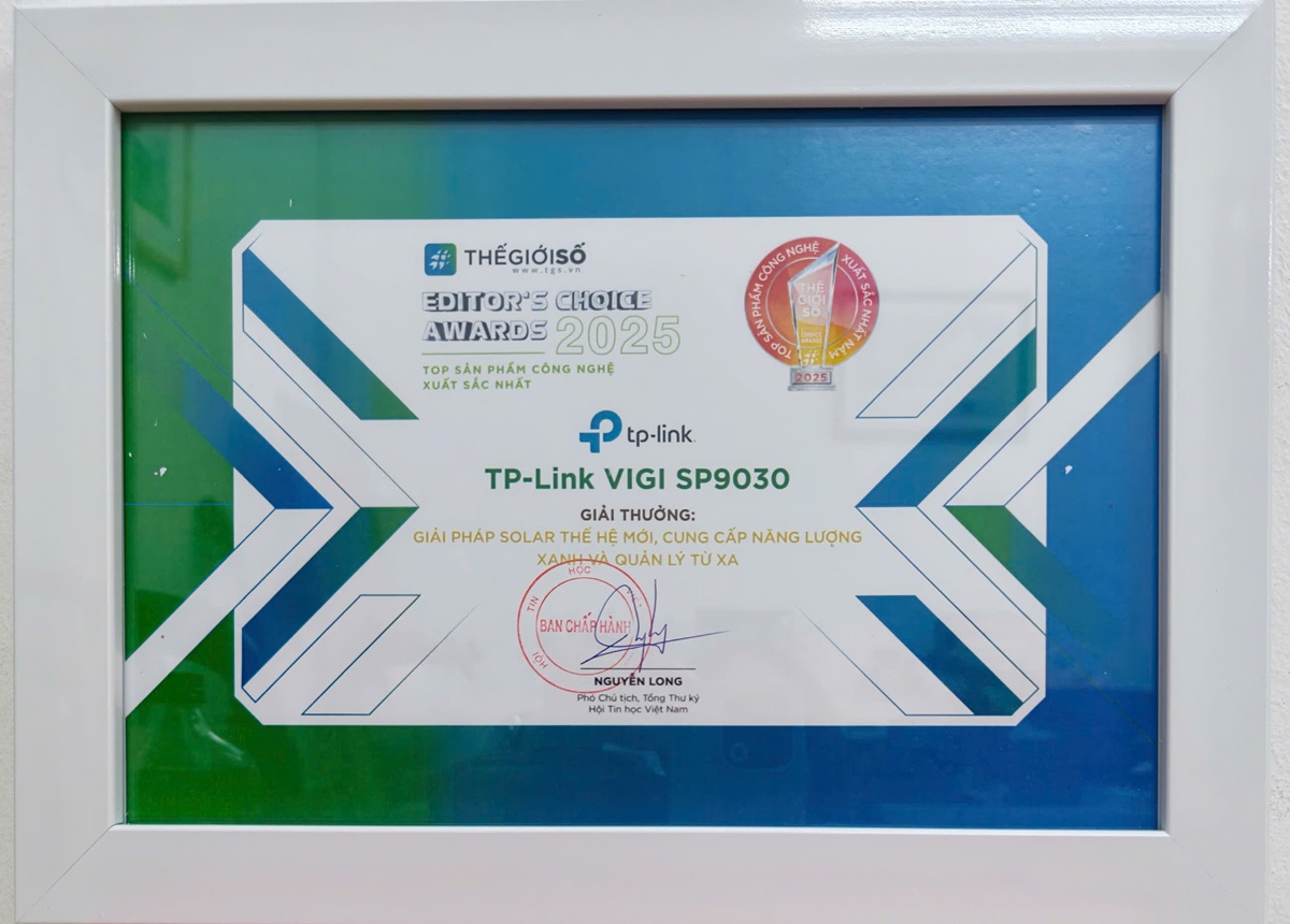 Giải Editor’s Choice Awards 2025: TP-Link VIGI SP9030 - Giải pháp Solar thế hệ mới, cung cấp năng lượng xanh và quản lý thông minh - TP Link ViGi