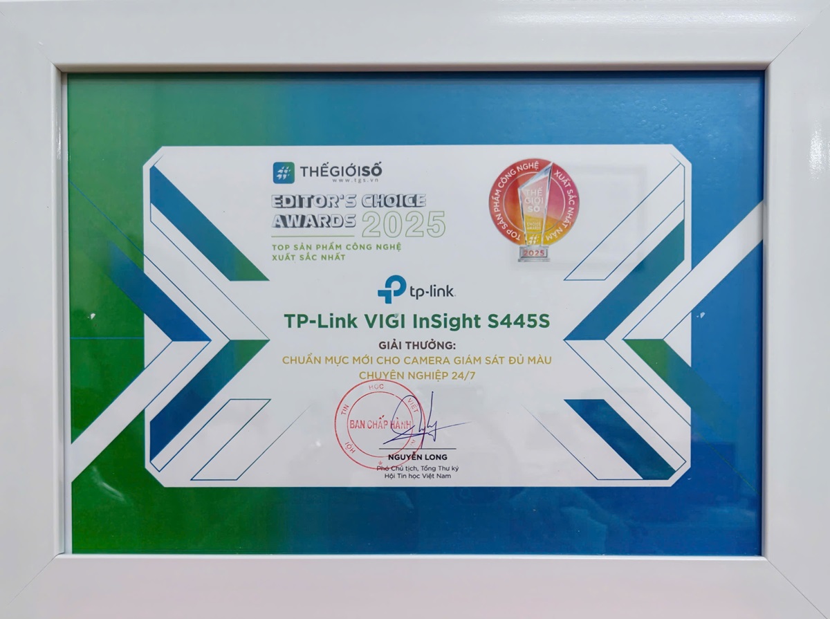 Giải Editor’s Choice Awards 2025: VIGI InSight S445S - Chuẩn mực mới cho camera giám sát đủ màu chuyên nghiệp 24/7 - TPlink ViGi inS