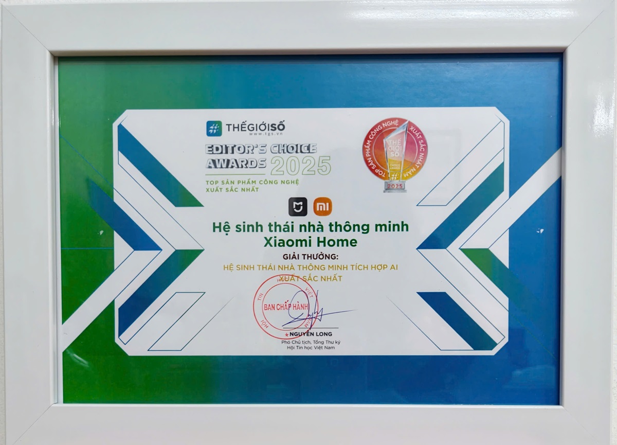 Giải Editor’s Choice Awards 2025: Xiaomi Home - Hệ sinh thái nhà thông minh tích hợp AI xuất sắc nhất - Xiaomi Home