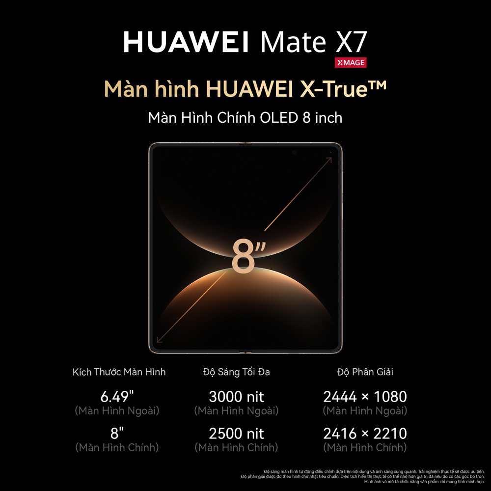 Tái xuất thị trường Việt Nam, Huawei gây "choáng" với dòng điện thoại gập Mate X7 giá 54,9 triệu đồng 3 Tái xuất thị trường Việt Nam, Huawei gây "choáng" với dòng điện thoại gập Mate X7 giá 54,9 triệu đồng - 5 6