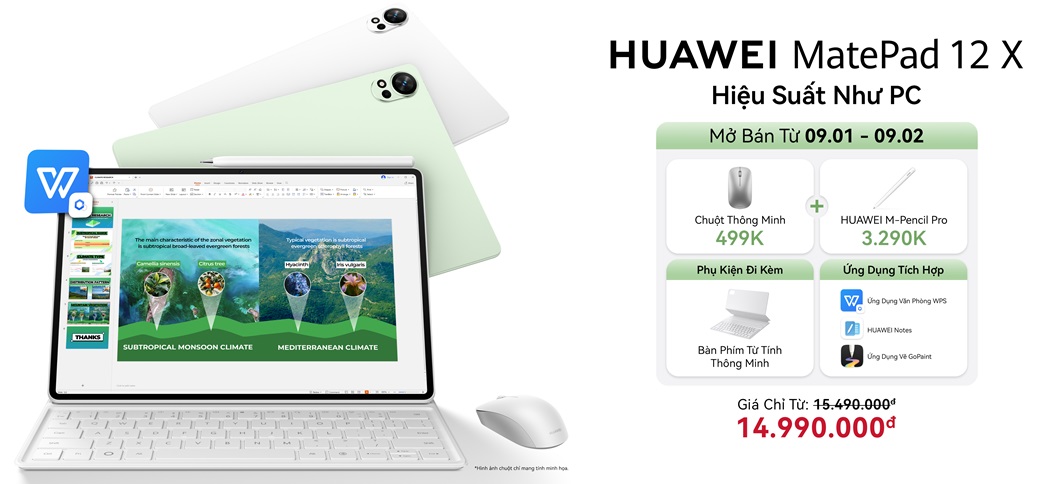 HUAWEI MatePad 12 X: Mỏng nhẹ, mạnh mẽ, bút cảm ứng thông minh, mở bán ưu đãi lớn - Anh 7 5