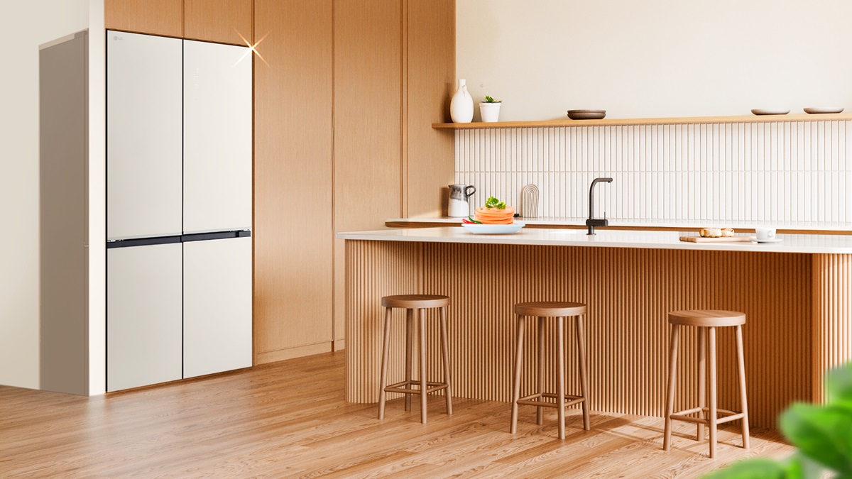 LG ra mắt 3 dòng tủ lạnh và tủ đông mới thiết kế cho gia đình Việt - Tủ lạnh LG French Door âm tường F51EG Liền mạch không gian hợp mọi gu bếp