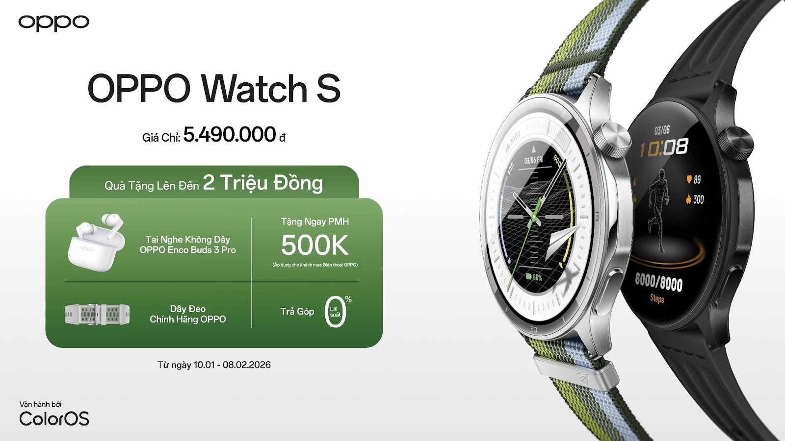 OPPO Watch S: Đồng hồ mỏng nhẹ, hỗ trợ thể thao, pickleball, theo dõi sức khỏe chuyên sâu, pin 10 ngày - image 98