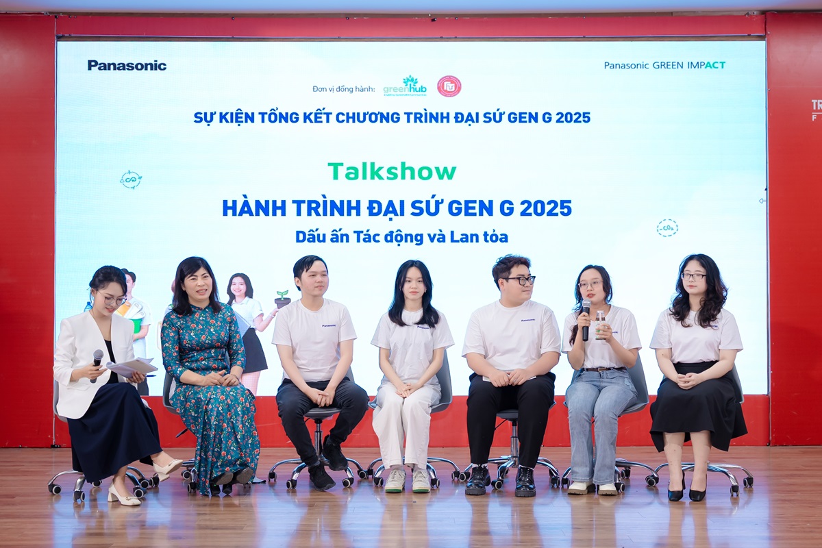 Panasonic tổng kết “Đại sứ Gen G” 2025, vinh danh Top 5 dự án xuất sắc - Dại diện Top 5 sáng kiến chia sẻ về hành trình tạo ra tác dộng xanh 1