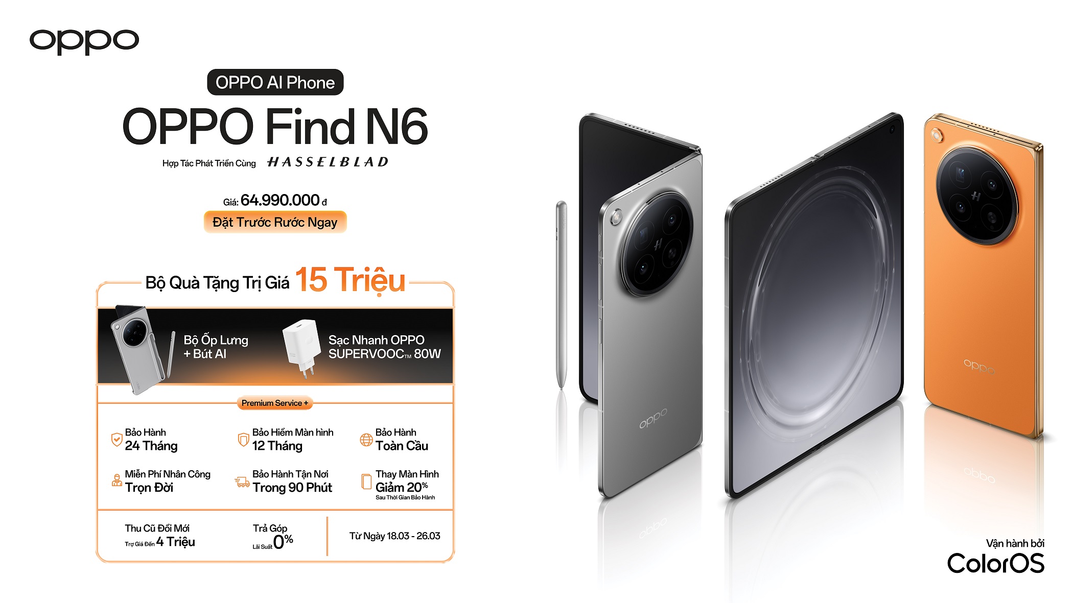  OPPO Find N6, Flagship gập nếp gấp vô hình, giá 64,99 triệu đồng - Find N6 Pre Order KV H CMYK