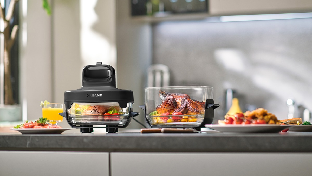 Dreame ra mắt robot lau nhà X60 Ultra leo bậc, chui gầm và nồi chiên không dầu Tasti PT60 nhìn xuyên 360° - Noi chien khong dau Dreame PT60 1