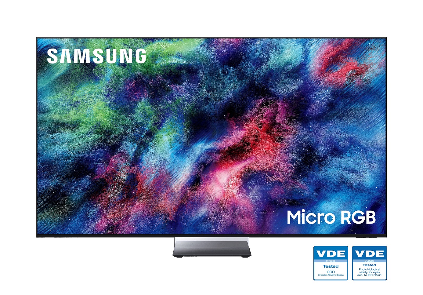 Mẫu TV đầu bảng của Samsung có khả năng Hỗ trợ Nhịp sinh học và An toàn cho Mắt của người dùng - Samsung TVs and Displays Micro RGB TV VDE Safety for Eyes and Circadian Rhythm Display Certifications dl1